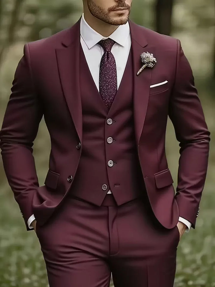 Zakelijk herenpak in slim fit design voor formele gelegenheden