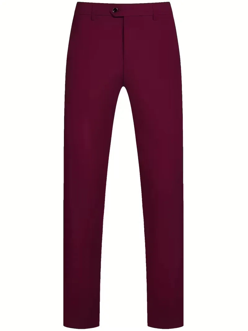 Driedelig slim fit pak voor heren in tijdloze zakelijke stijl