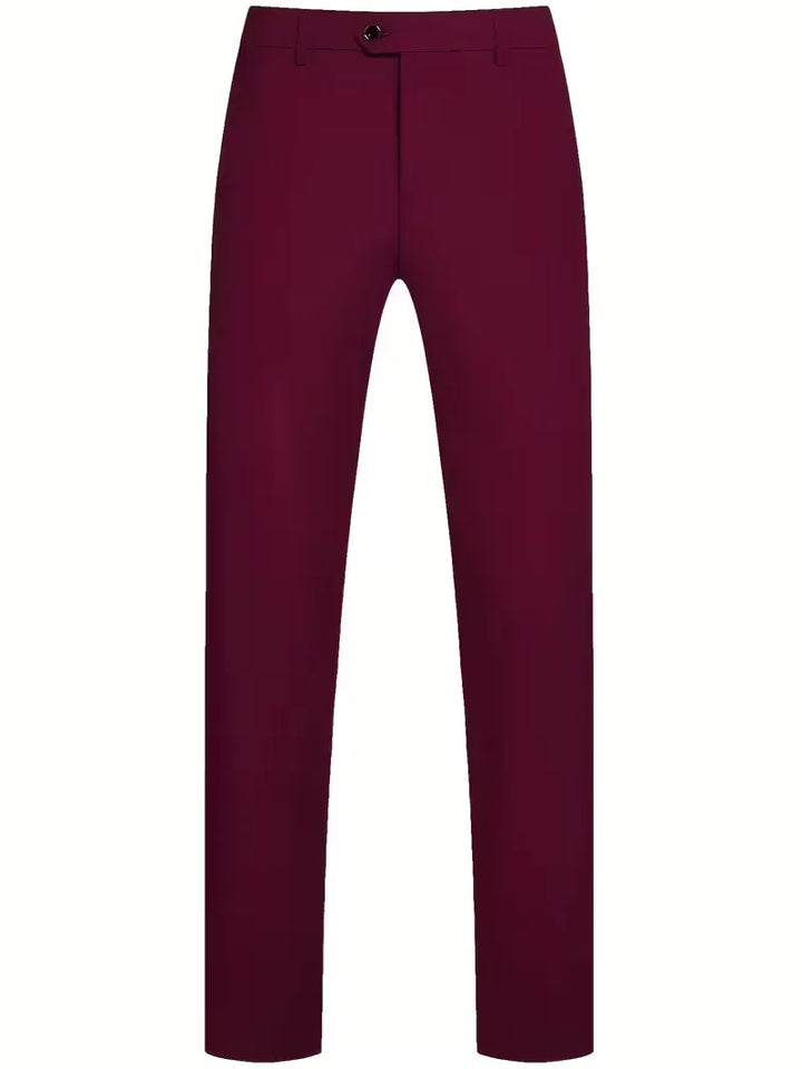 Driedelig slim fit pak voor heren in tijdloze zakelijke stijl