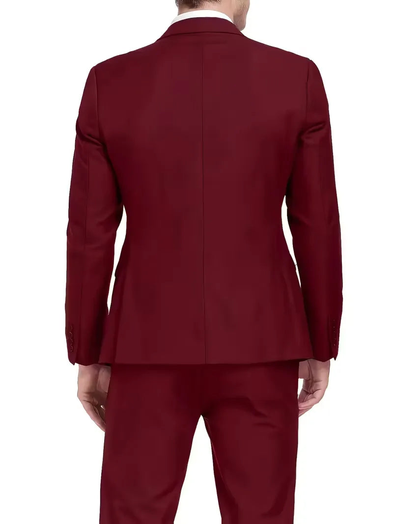 Getailleerd herenpak met colbert en gilet voor formele stijl