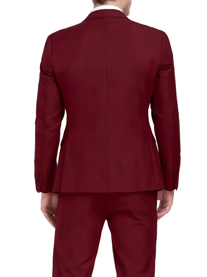 Getailleerd herenpak met colbert en gilet voor formele stijl
