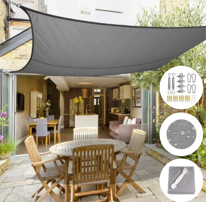 Luxe schaduwdoek, waterafstotend en UV-beschermend. Ideaal voor terras & balkon zonwering, comfortabel buitenleven.