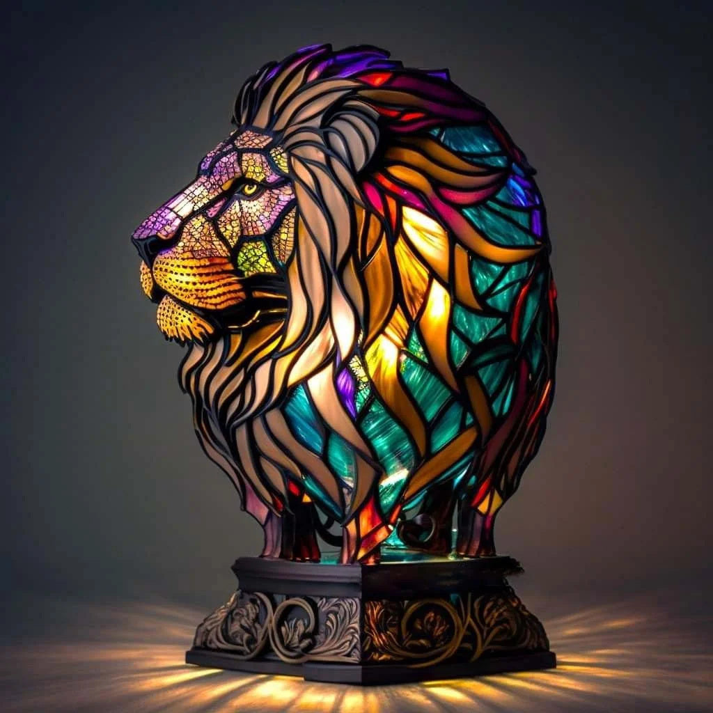 Betoverende sfeerverlichting door verlichte dierenlamp, ideale tafellamp voor een warm interieur.