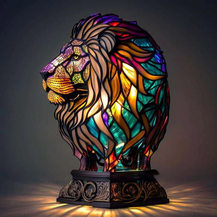 Betoverende sfeerverlichting door verlichte dierenlamp, ideale tafellamp voor een warm interieur.