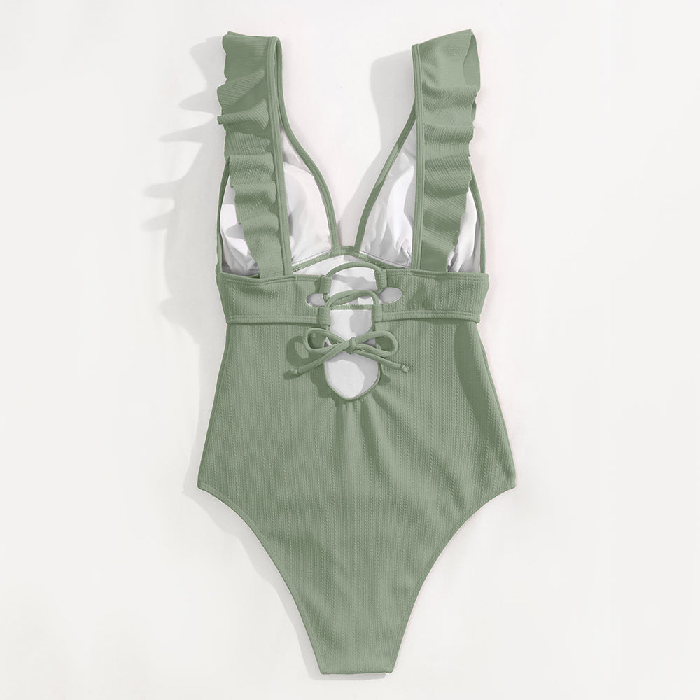 Zomers dames badpak, boho look, ideaal voor strandvakantie, kleurrijk en chic.