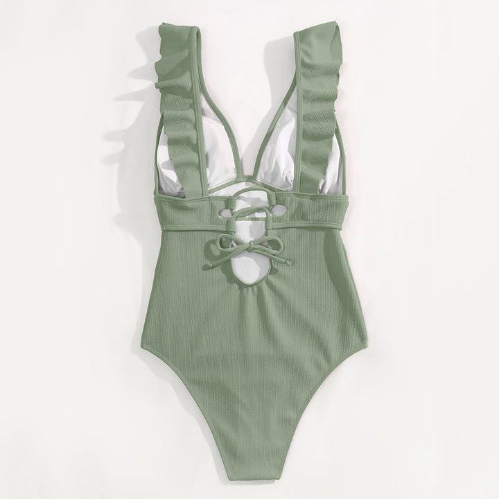 Zomers dames badpak, boho look, ideaal voor strandvakantie, kleurrijk en chic.
