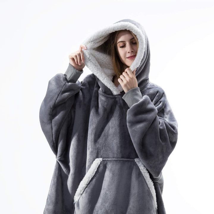 Cadeautip: warme en knusse hoodie deken, ideaal voor iedereen die van comfort houdt.