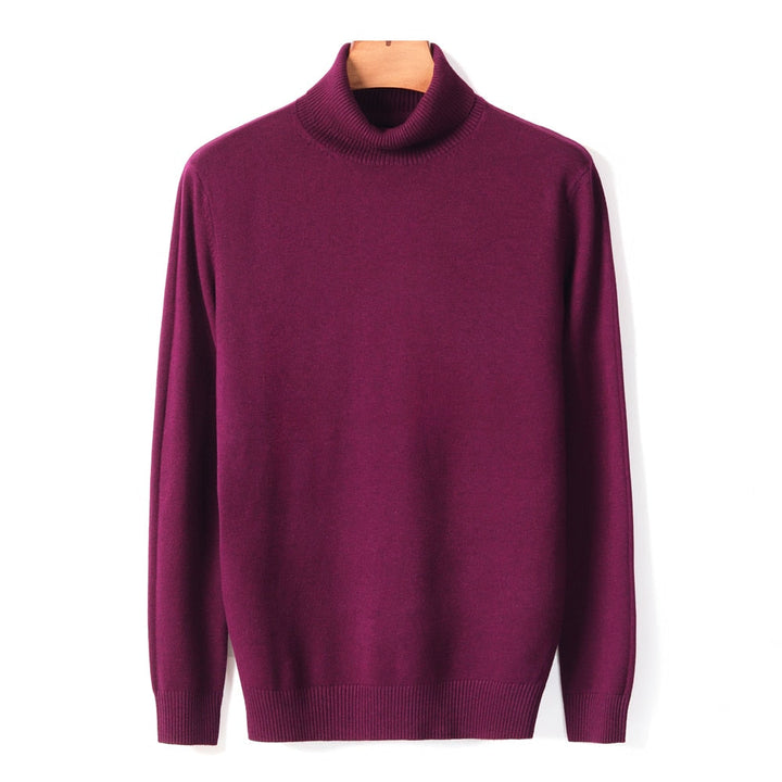 Donkerblauwe heren coltrui, veelzijdig en comfortabel voor mannenmode. Geschikt voor herfst.