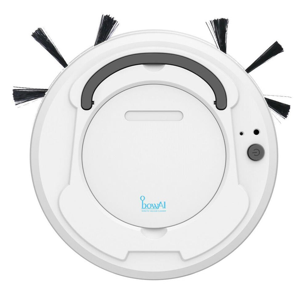 Witte automatische robot stofzuiger met borstels