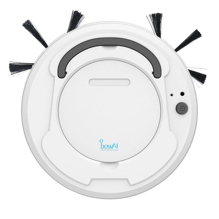 Witte automatische robot stofzuiger met borstels