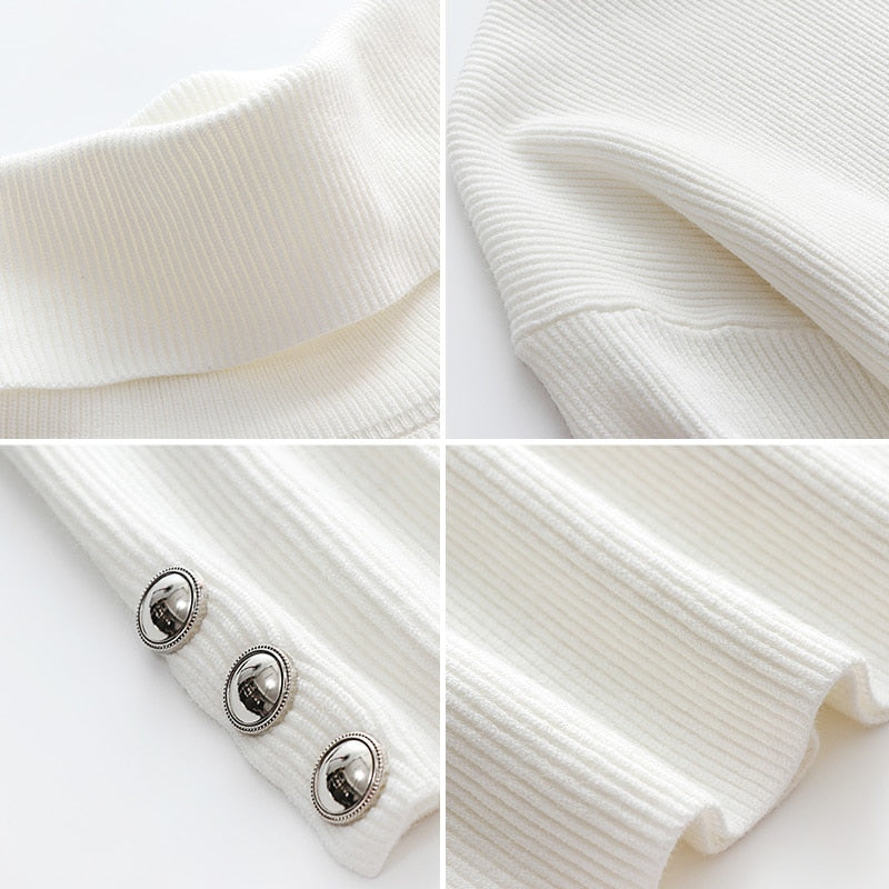 Verschillende kleuren van de stijlvolle dames turtleneck trui
