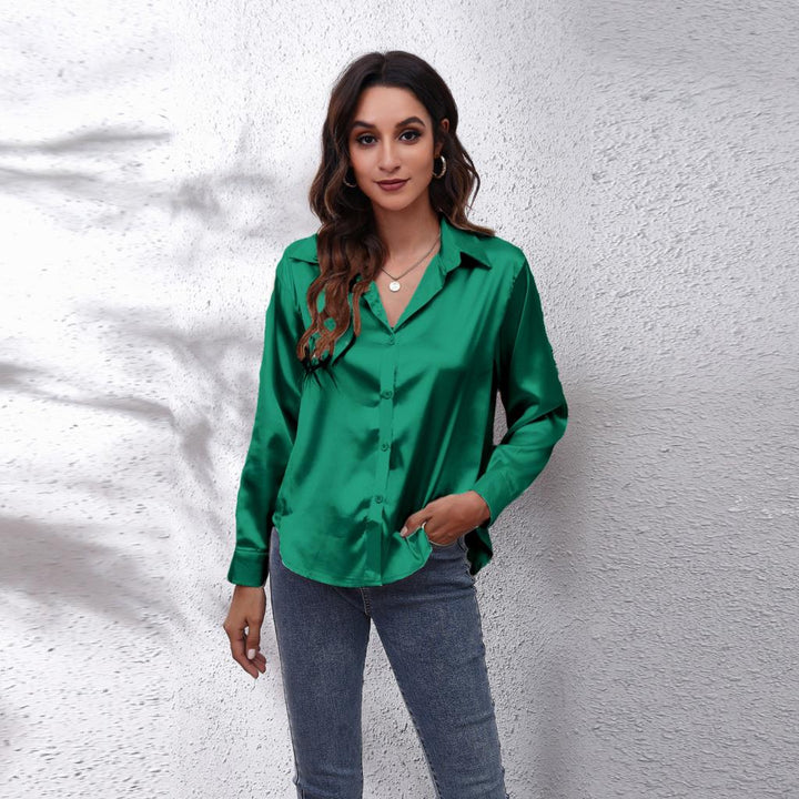 Stijlvolle Shila damesblouse met lange mouwen; een chique en comfortabele top voor de zomer.