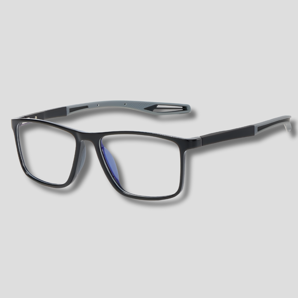 Moderne unisex multifocale leesbril; één bril voor alle afstanden. Progressief design verbetert het zicht.