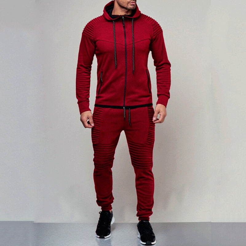 Comfortabel heren trainingspak met hoodie en sportbroek in stijlvol design