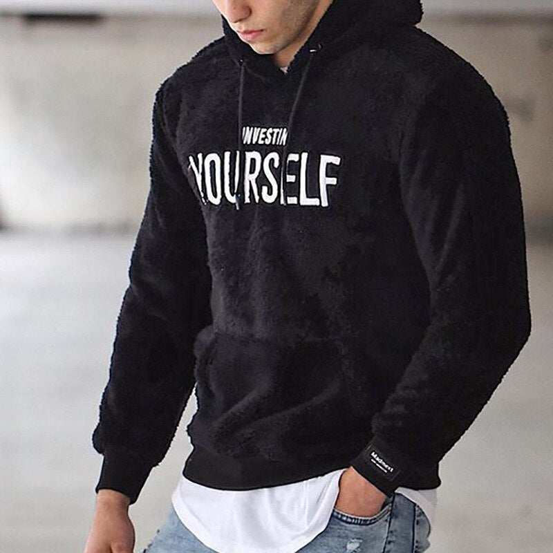 Comfortabele heren hoodie met stijlvolle tekstprint en capuchon
