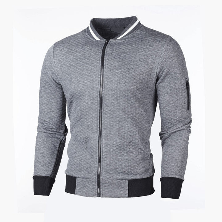 Navy blauw slim fit heren vest met ruitpatroon; modieuze en sportieve bovenkleding.