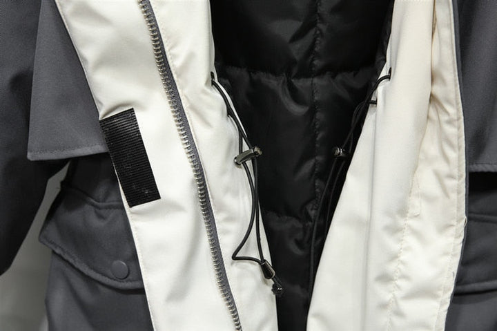 Stijlvolle luxe damesjas, thermische voering, elegante winterjas voor koude dagen.