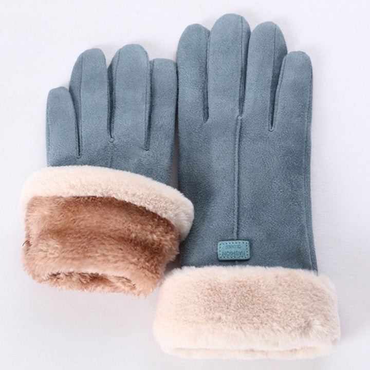 Furry dameshandschoenen, warm & touchscreen vriendelijk, ideaal voor winter en herfst.