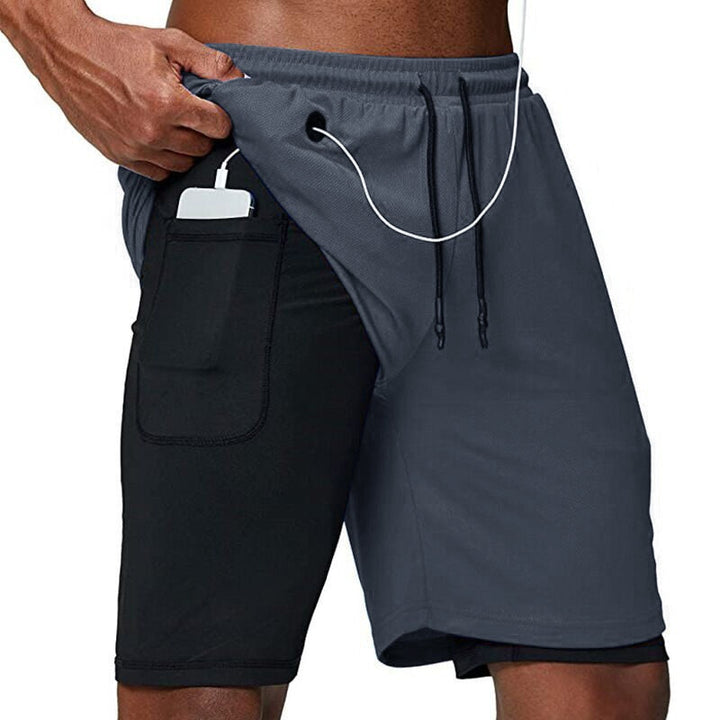 Running shorts heren, ideaal voor training en fitness met geïntegreerde opbergmogelijkheden.