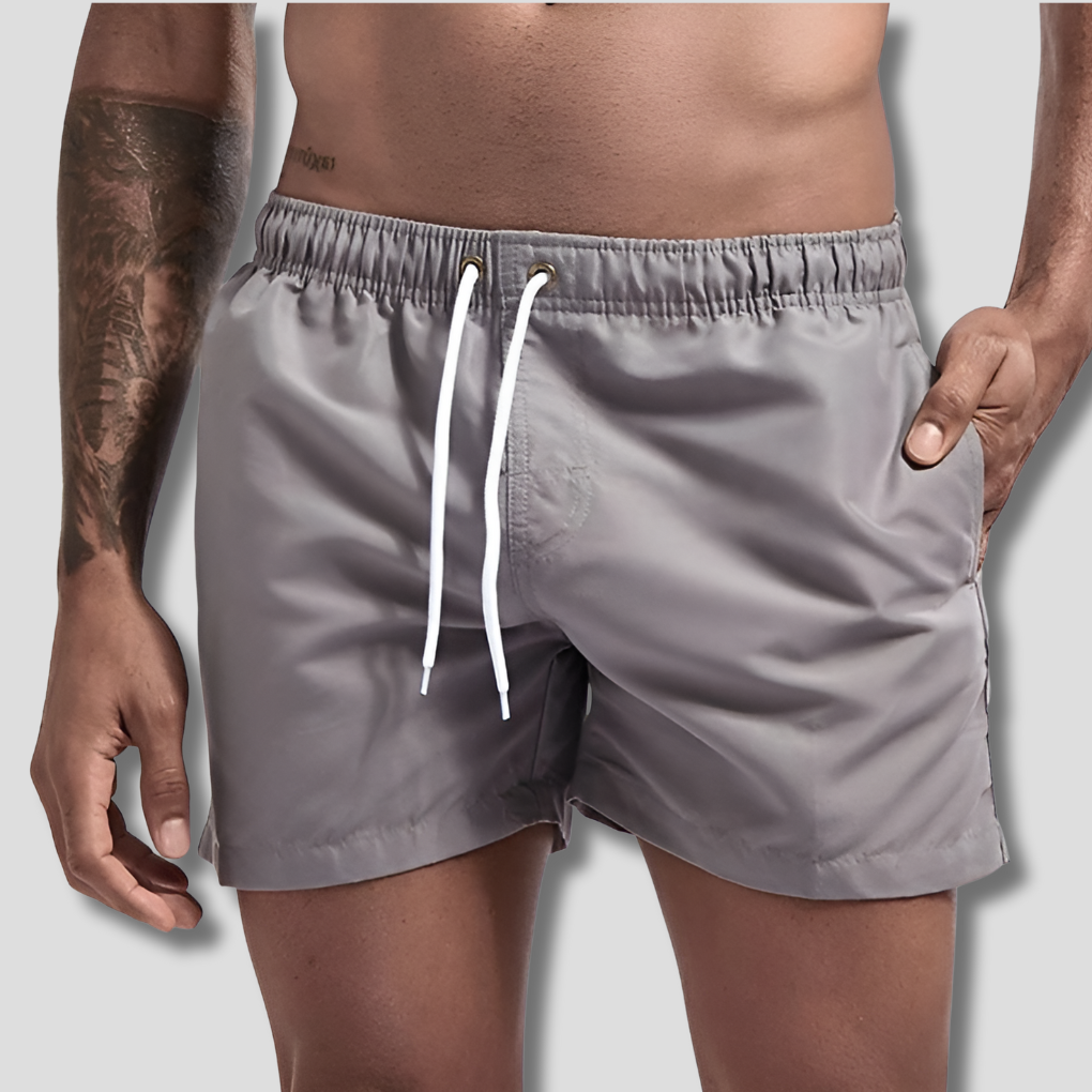 Modieuze heren zwemshorts met trendy print, stijlvolle badkleding voor de zomer en vakantie.
