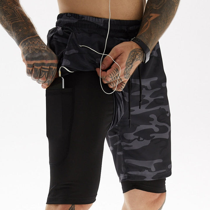 Stijlvolle heren hardloopshorts, perfecte combinatie van functionaliteit en modern design.