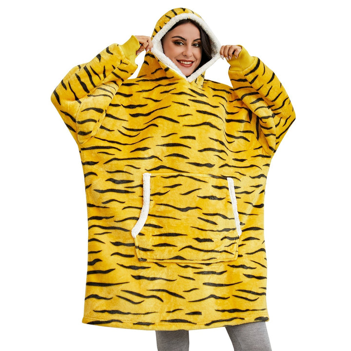 Prachtige unisex hoodie deken, perfect als cadeau voor koude winteravonden en ontspanning.