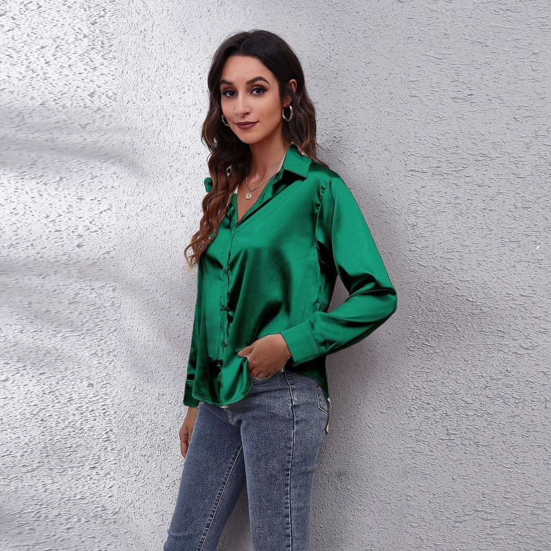 Elegante Shila zomerblouse met lange mouwen, ideaal voor chique dameskleding en elke gelegenheid.