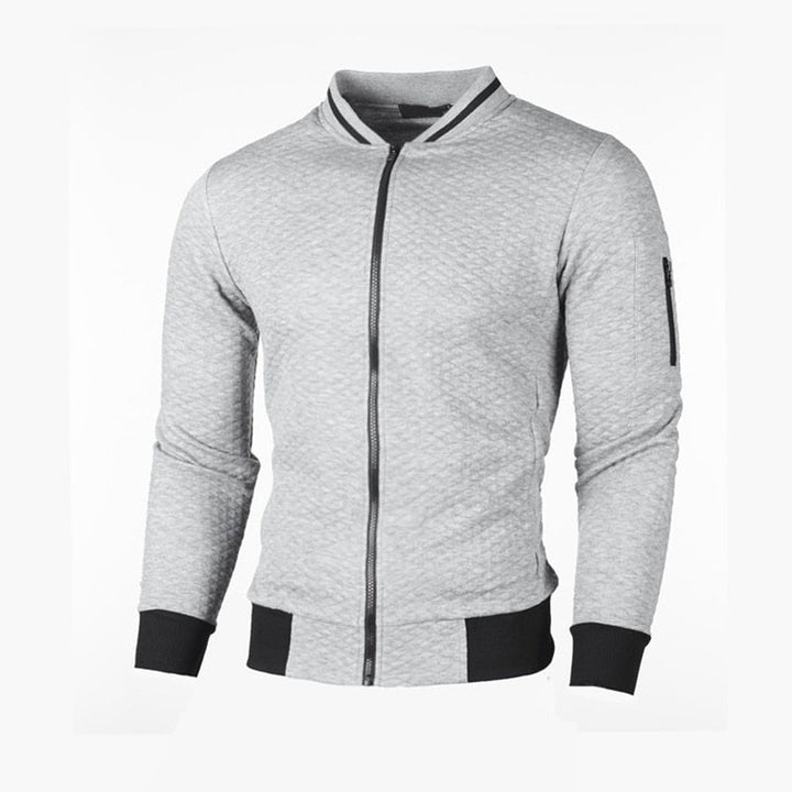 Zwart slim fit heren vest met modieus ruitpatroon; sportief en casual mannenmode.