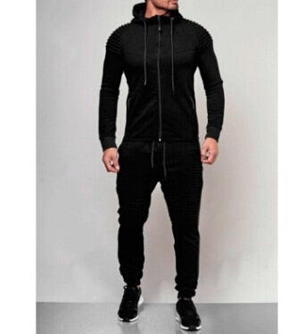 Trendy herenmode trainingspak met capuchon en comfortabele broek