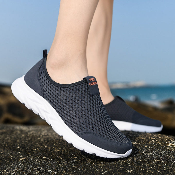 Lichtgewicht unisex sneaker in detailopname