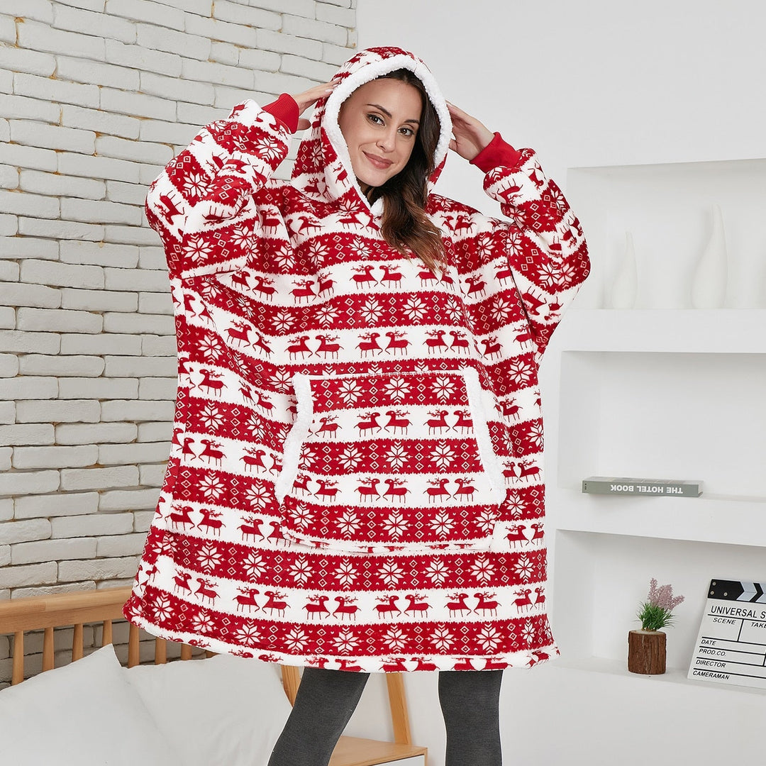 Perfect voor ontspanning: een zachte en warme hoodie deken. Heerlijk knus.