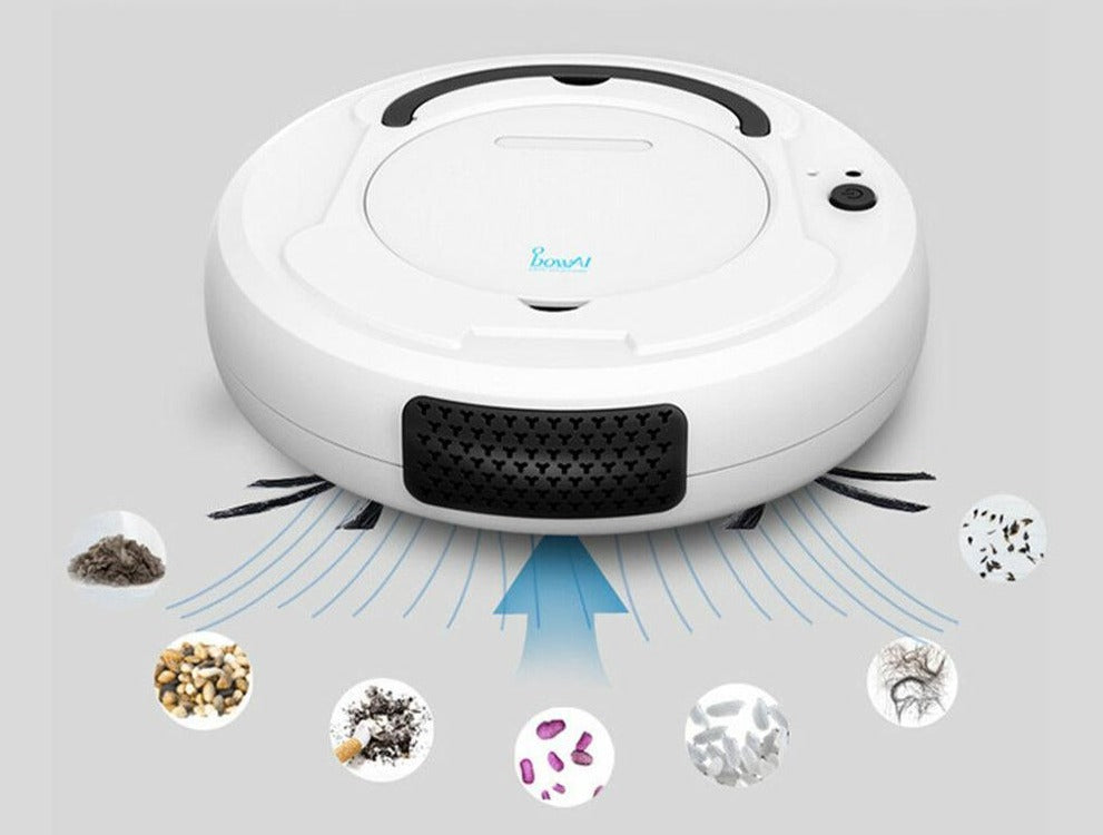 Draadloze robot stofzuiger toont slank profiel voor reiniging onder lage meubels