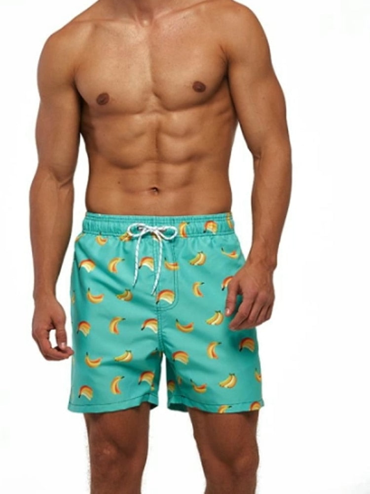Heren zwembroek met opvallende grafische prints, comfortabel en sneldrogend voor de zomer.