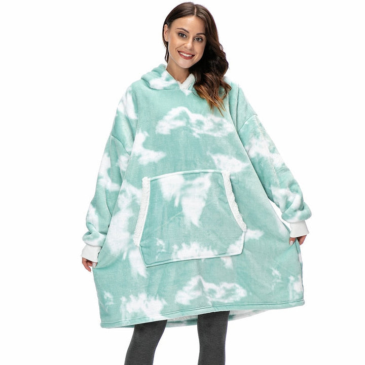 Winter must-have: warme en zachte hoodie deken, unisex. Ideaal als cadeau.