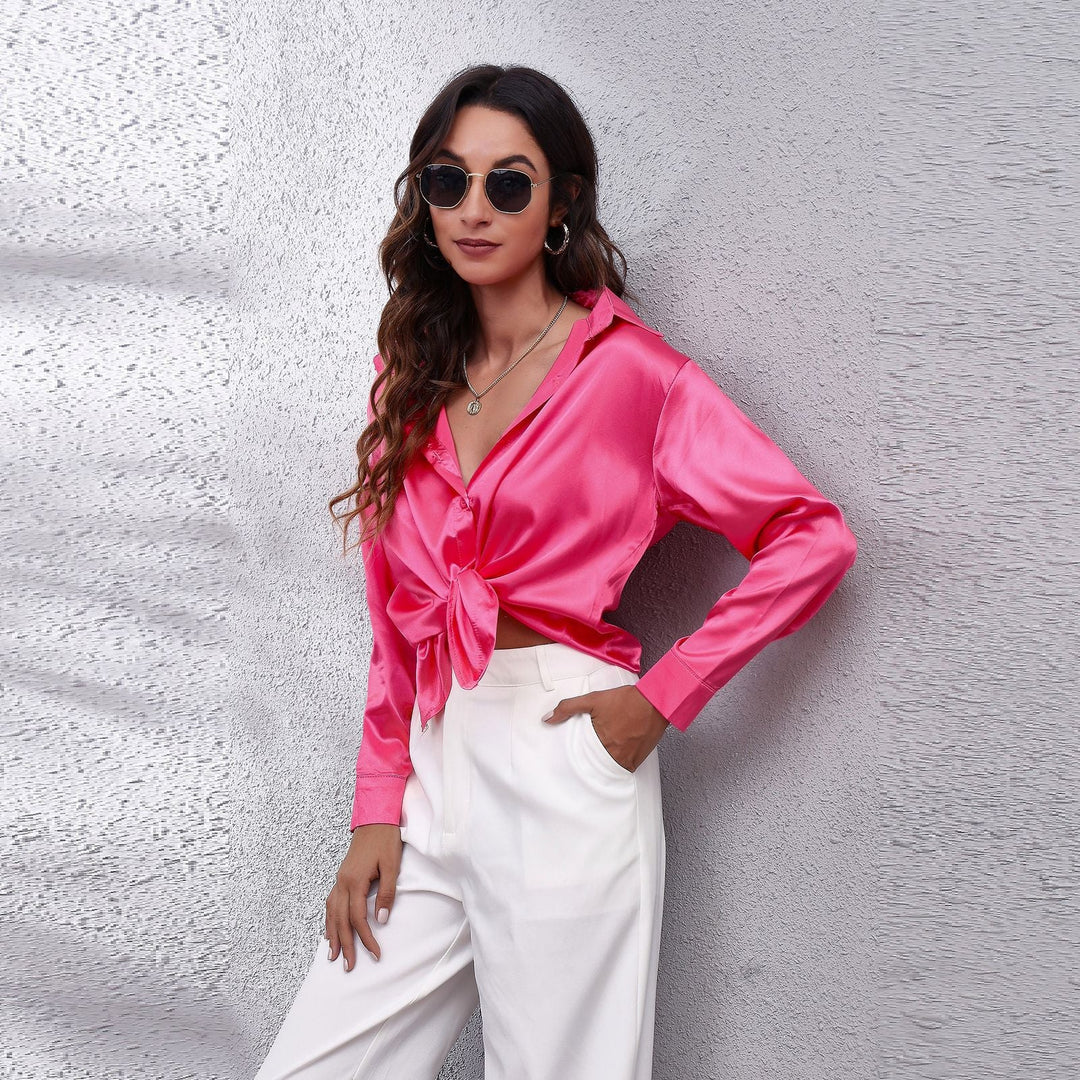 Lichtgewicht zomerblouse Shila voor dames; een luchtige top met lange mouwen, ideaal voor warme dagen.