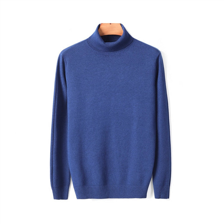 Moderne heren coltrui in effen kleur, stijlvol voor elke man. Perfecte aanvulling op garderobe.