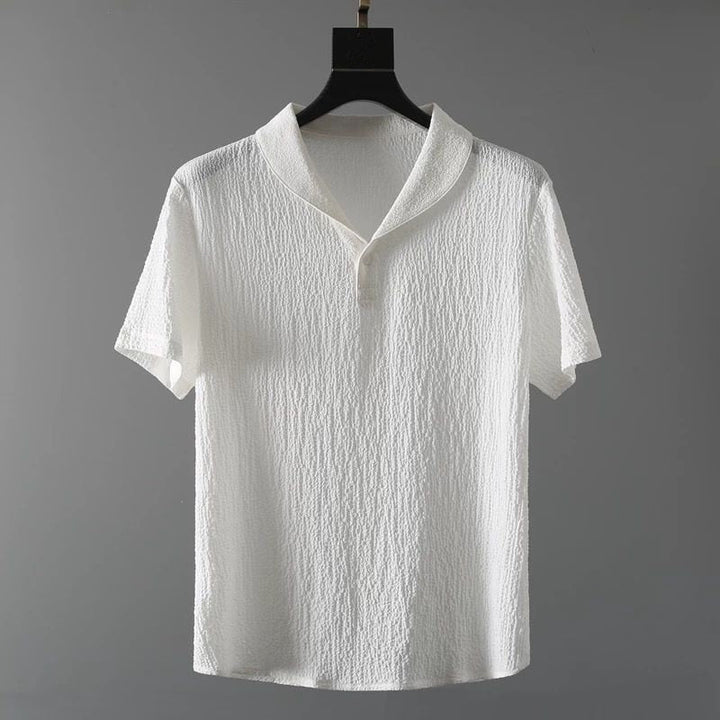 Zwarte luchtige herenset, comfortabel en modieus. Ideaal voor heren mode, zowel casual als netjes.