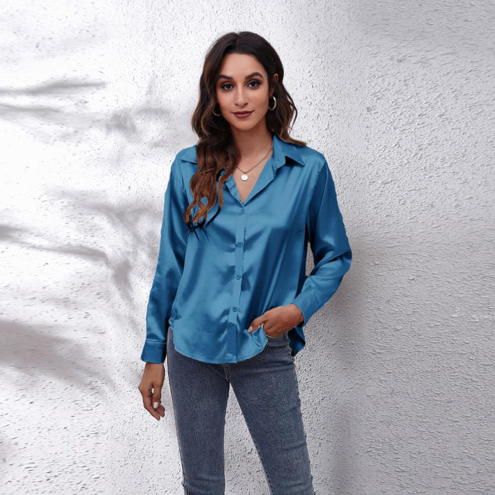 Dames Shila blouse: elegante, zomerse top met lange mouwen, perfect voor chique dameskleding.