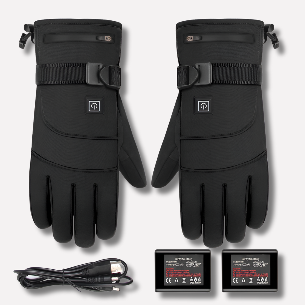 Unisex verwarmde handschoenen voor ultiem wintercomfort, ideaal voor outdoor activiteiten en bescherming tegen kou.