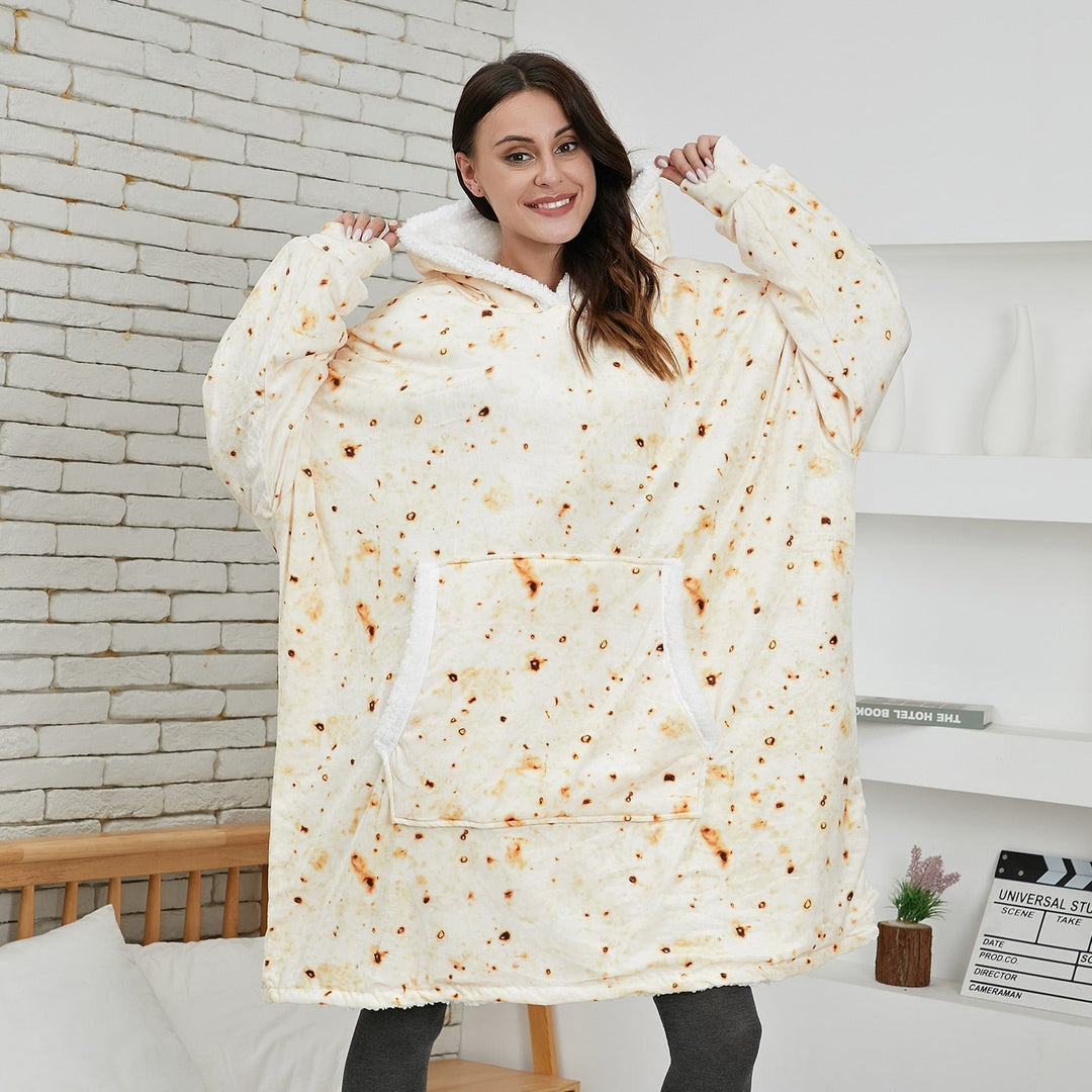 De ideale loungewear: een knusse hoodie deken voor iedereen. Perfecte ontspanning.