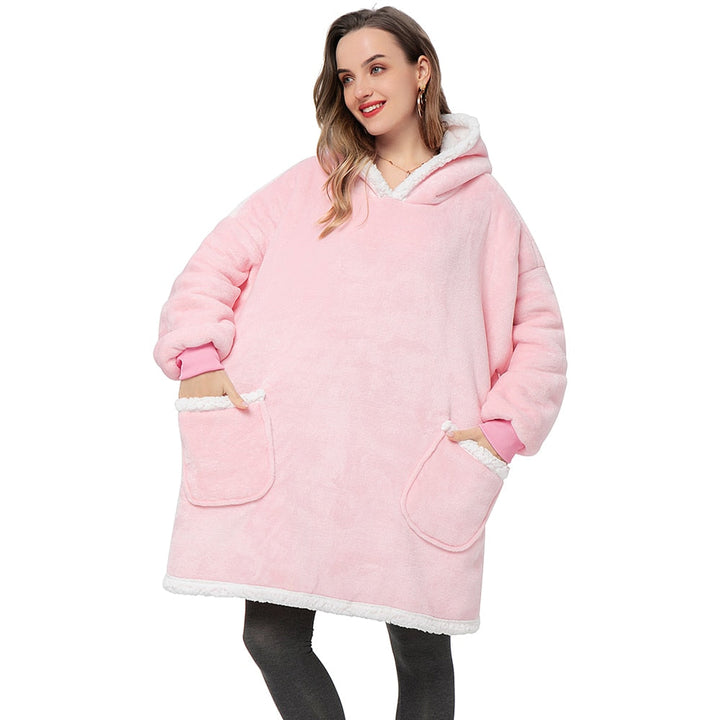 Ontspan met deze warme, comfortabele hoodie deken voor dames en heren. Heerlijk zacht.