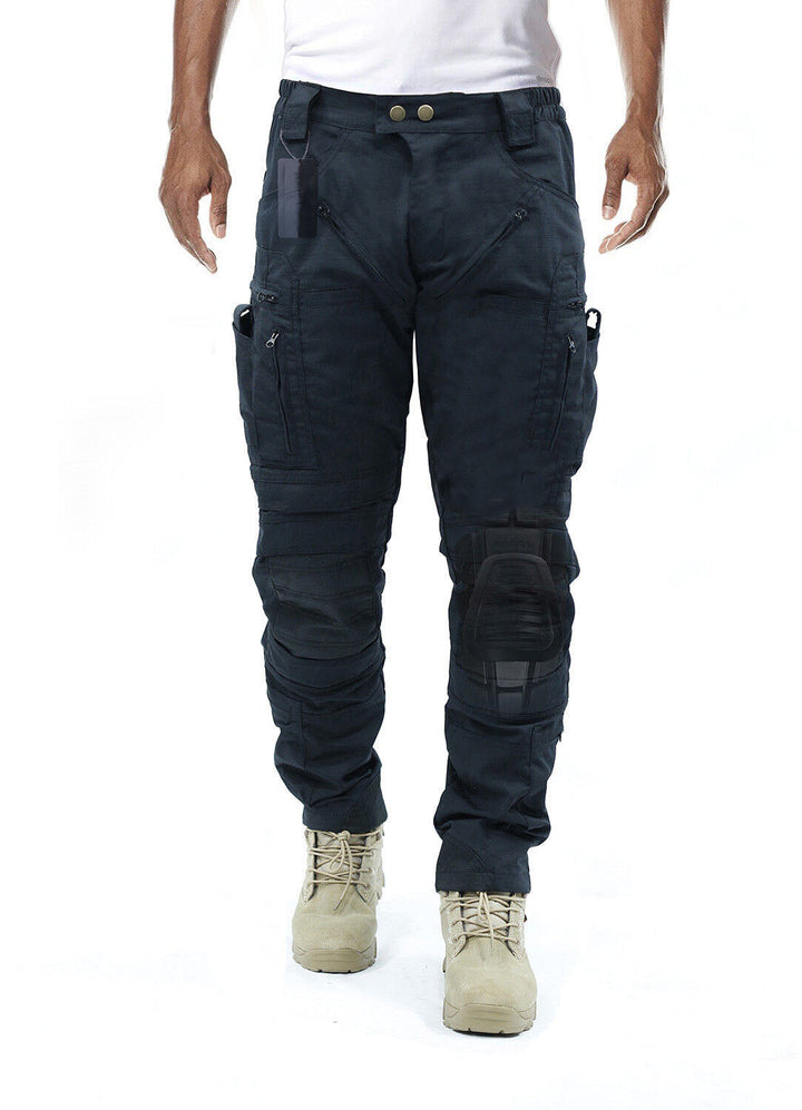 Zwarte tactische broek voor heren, ideaal voor outdoor, klimmen en zware werkomstandigheden