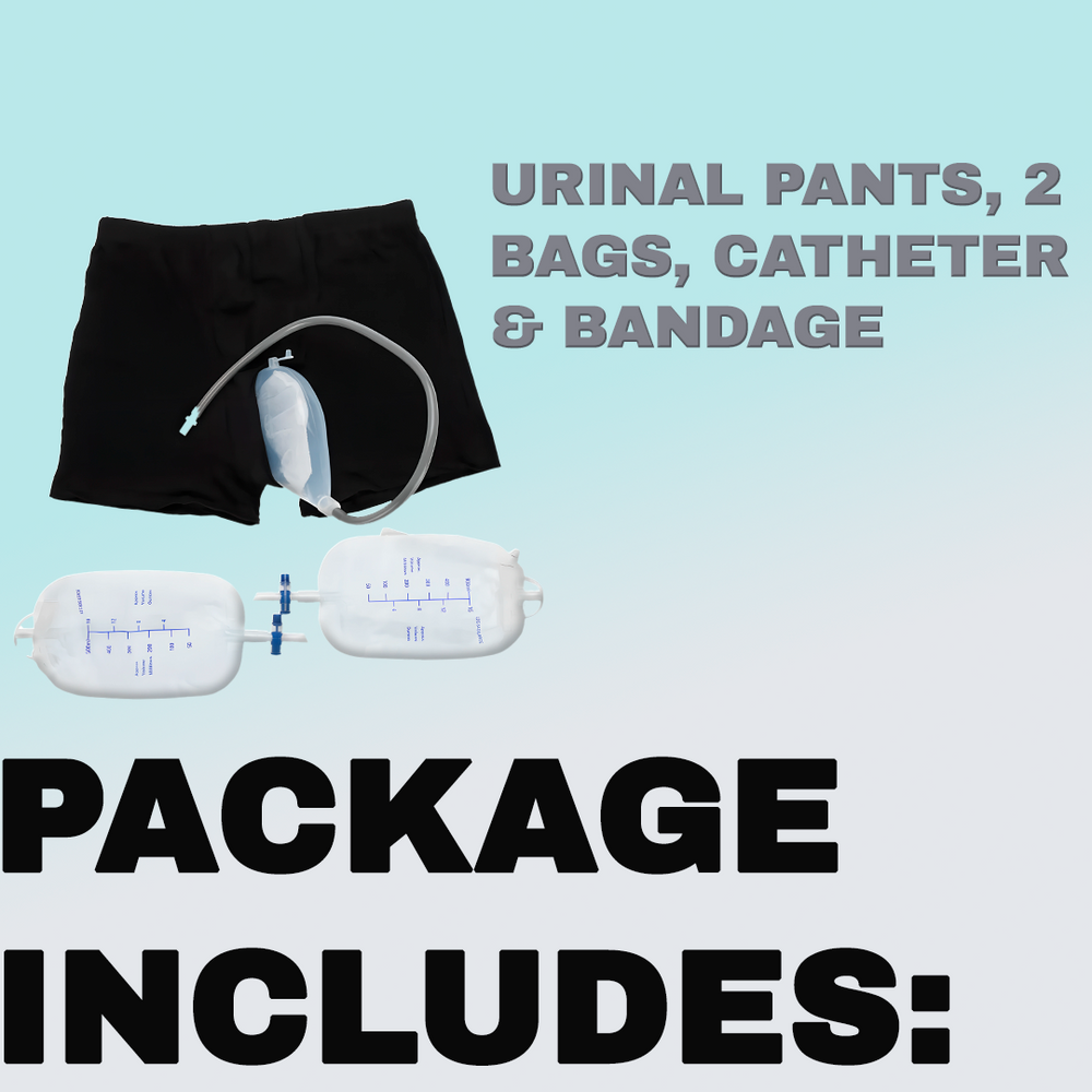 Discrete heren urinaalbroek, nauwelijks zichtbaar onder kleding, voor dagelijks comfort bij incontinentie.