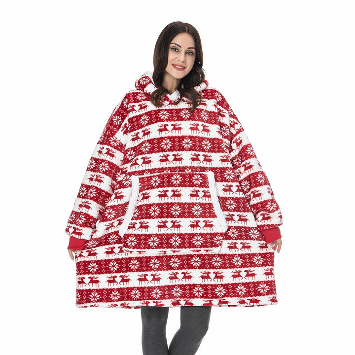 Superzachte hoodie deken van premium fleece voor ultiem comfort en warmte.