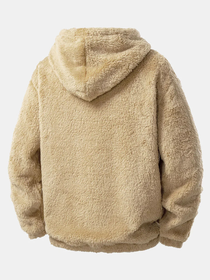 Unisex pluche hoodie en jogger loungeset in comfortabele winterstijl