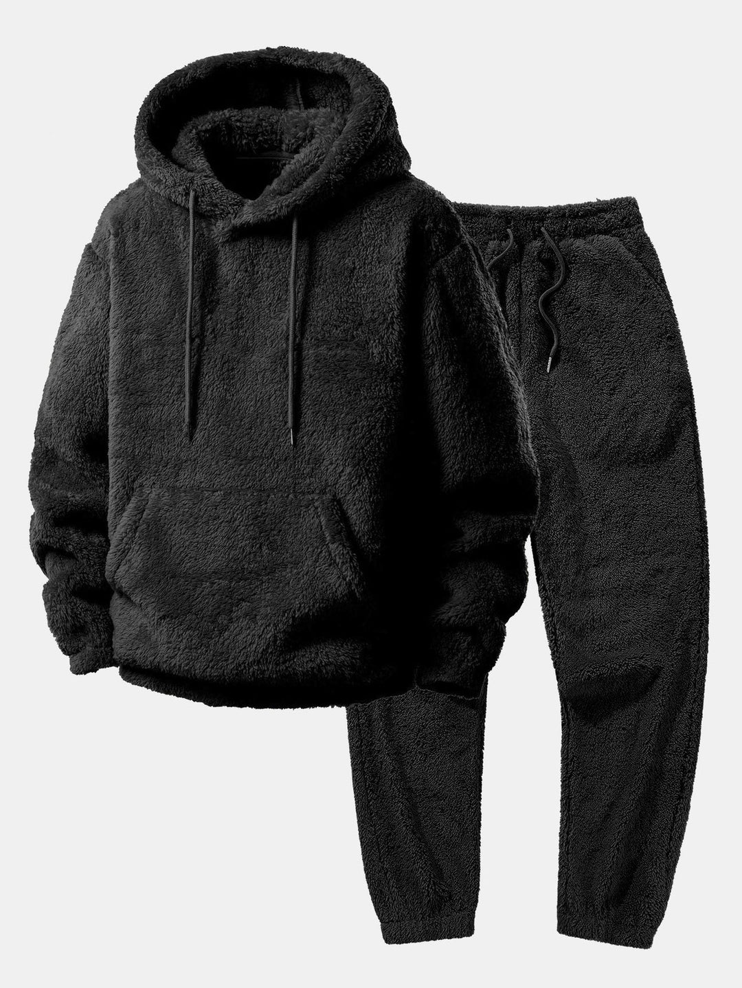 Comfortabele pluche jogger broek passend bij de unisex loungeset
