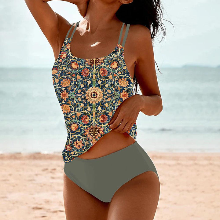 Dames tankini set voor ultiem comfort tijdens zwemmen of zonnen. Moderne badkleding voor de zomer.