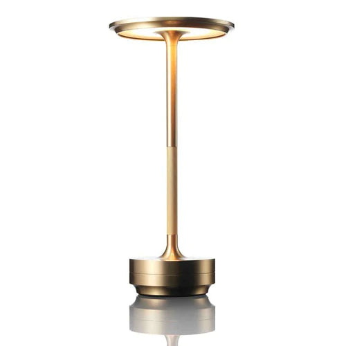 NordicaLight draadloze tafellamp; dimbaar LED design verlichting. Oplaadbare, sfeervolle woondecoratie van metaal.