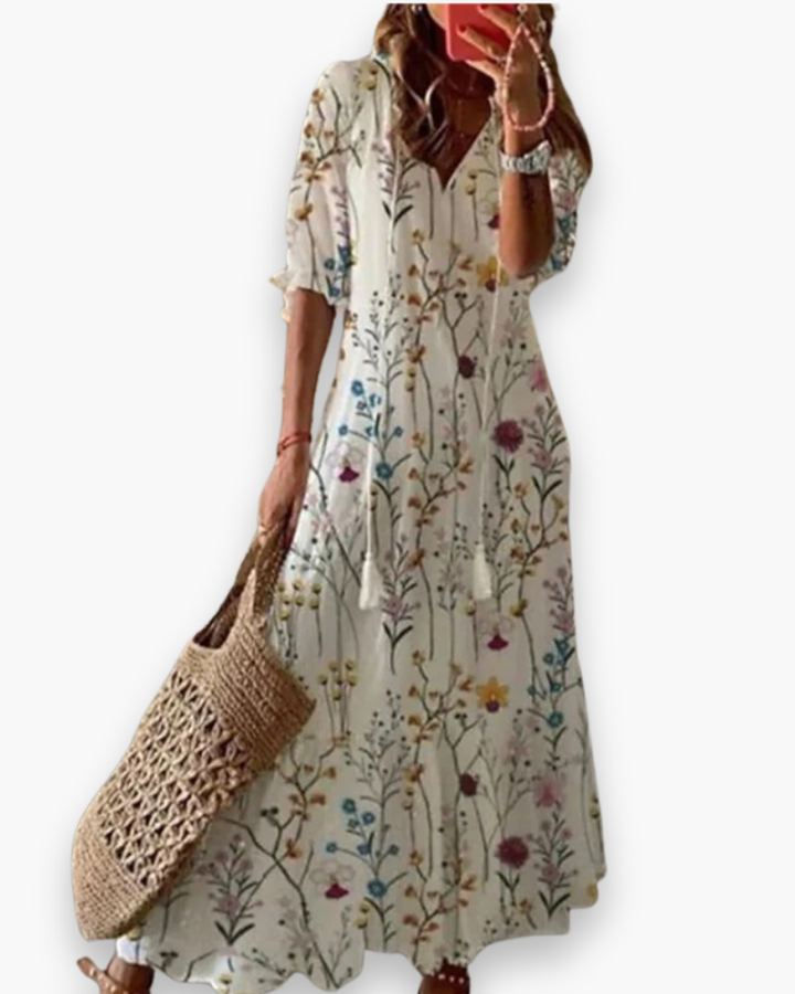 Luchtige maxi jurk voor dames, ideaal voor warme zomerdagen