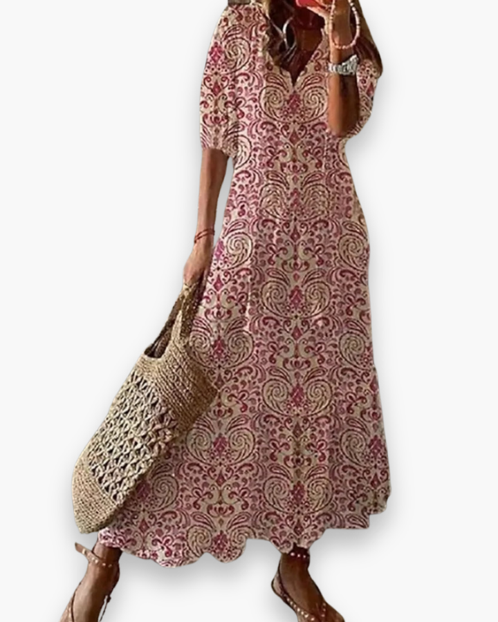 Stijlvolle strandjurk in bohemian stijl met comfortabele pasvorm
